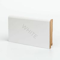 Плинтуса Deartio Эконом  W02-100 Белый МДФ 2050х100х16 мм — фото 1, Напольные плинтусы