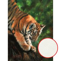 Фреска Ortograf Животные 17606 Фактура флок FLK Флизелин (2*2,7) Зеленый/Оранжевый, Животные/Живопись — фото 1, Фрески