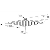 Верхний душ Kludi A-Qa 6442591-00 Белый Хром — фото 2, Верхние души