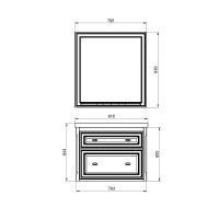 Товар: Комплект мебели для ванной ASB-Woodline Кастелло 80 Пейна (Синий) - фото 10 Комплект мебели для ванной ASB-Woodline Кастелло 80 Пейна (Синий) — фото 10, Комплекты мебели для ванной