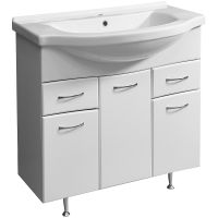 Тумба под раковину Stella Polar Волна 75-8 SP-00000125 Белая — фото 1, Мебель для ванной