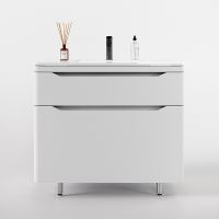 Тумба под раковину Style Line Марелла 90 Люкс Plus Белый матовый антискрейтч арт-СС-00002416 — фото 2, Тумбы под раковину