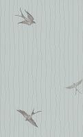 Обои Marburg Essentiell 63387 Винил на флизелине (0,53*10,05) Бирюзовый/Коричневый/Серебряный, Птицы/Линии — фото 2, Обои для стен