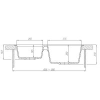 Кухонная мойка Aquaton Делия 78 DBL 1A723132DE230 Серый — фото 3, Кухонные мойки