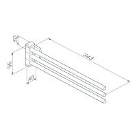 Товар: Держатель для полотенец AM.PM Gem A9032722 поворотный Черный - фото 6 Держатель для полотенец AM.PM Gem A9032722 поворотный Черный — фото 6, Полотенцедержатели