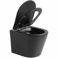 Унитаз Vincea Piatti VT1-11SMB подвесной Черный матовый с сиденьем Микролифт — фото 4, Подвесные унитазы