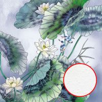 Фреска Ortograf Grafika Natura 31523 Фактура бархат FX Флизелин (2,7*2,7) Синий/Зеленый, Цветы/Листья/Птицы — фото 1, Фрески