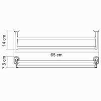 Товар: Полотенцедержатель WasserKRAFT Oder K-3040 двойной Хром - фото 3 Полотенцедержатель WasserKRAFT Oder K-3040 двойной Хром — фото 3, Полотенцедержатели