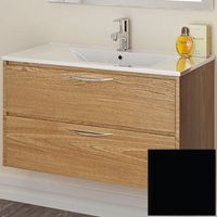 Тумба с раковиной SanVit Мэри-2 90 kmery0902 в цвете Ral подвесная Черный глянец — фото 1, Тумбы с раковиной