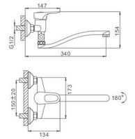 Товар: Смеситель для ванны Frap H28 F2128-B универсальный Хром - фото 3 Смеситель для ванны Frap H28 F2128-B универсальный Хром — фото 3, Смесители