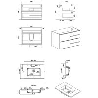Товар: Тумба с раковиной Parly Spa Bella 90 Bella90 10143 подвесная Белая глянцевая - фото 7 Тумба с раковиной Parly Spa Bella 90 Bella90 10143 подвесная Белая глянцевая — фото 7, Мебель для ванной