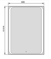 Зеркальный шкаф Jorno Modul 60 Mol.03.60/P/W/JR с подсветкой Белый — фото 7, Зеркальные шкафы в ванную