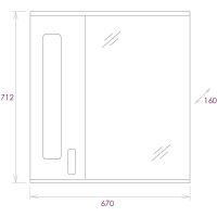 Зеркало со шкафом Onika Кристалл 67.02 206705 с подсветкой Белое — фото 11, Зеркальные шкафы в ванную