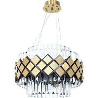 Люстра Artelamp Amelia A1039SP-10BK Прозрачная Золото Черная — фото 1, Люстры