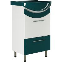 Тумба под раковину Mixline Радуга 52 522465 Белая Зеленая — фото 1, Тумбы под раковину