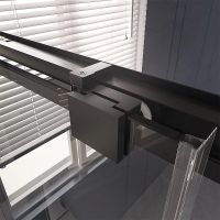 Душевая дверь Veconi Premium Trento PTD-30B 120 PTD30-B-120-01-C4 профиль Черный матовый стекло прозрачное — фото 6, Душевые двери в нишу