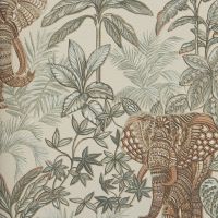 Обои Alessandro Allori Provasi 2501-9 Винил на флизелине (1,06*10) Бежевый/Зеленый/Бронзовый, Животные/Листья — фото 1, Обои для стен