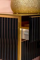 Тумба под раковину Boheme Armadi Art Monaco 80 867-080-BG Черный глянец Золото — фото 3, Мебель для ванной