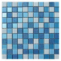 Стеклянная мозаика Orro Mosaic Cristal Blue Lagoon 29,5х29,5 см — фото 1, Мозаика