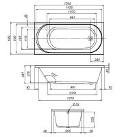 Товар: Акриловая ванна AM.PM X-Joy 150х70 W94A-150-070W-A1 без гидромассажа - фото 16 Акриловая ванна AM.PM X-Joy 150х70 W94A-150-070W-A1 без гидромассажа — фото 16, Акриловые ванны