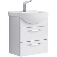 Тумба под раковину Aqwella Аллегро 50 Agr.01.05/2 подвесная Белая — фото 1, Тумбы под раковину