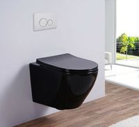 Унитаз Esbano Azalea ESUPAZALB подвесной Черный глянцевый с сиденьем Микролифт — фото 2, Унитазы