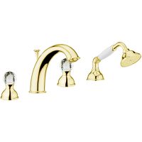 Смеситель на борт ванны Webert Karenina KA730101010 Золото — фото 1, Смесители на борт ванны