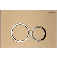 Клавиша смыва Grossman Galaxy 700.K31.01.310.310 Золото матовое — фото 1, Кнопки смыва