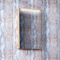 Зеркальный шкаф Бриклаер Форест 40 4627125414695 с подсветкой Дуб золотой Антрацит — фото 1, Зеркальные шкафы в ванную