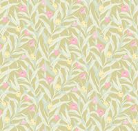 Обои LOYMINA Origins ALS3 005 Винил на флизелине (1*10,05) Зеленый/Бирюзовый/Розовый, Цветы/Листья — фото 2, Обои для стен