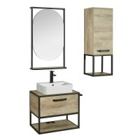 Тумба под раковину Aquaton Лофт Фабрик 65 1A242301LTDU0 подвесная Дуб эндгрейн — фото 8, Мебель для ванной