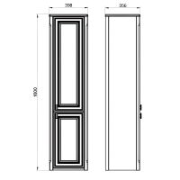 Товар: Шкаф пенал ASB-Woodline Кастелло 40 12070 подвесной Бежевый - фото 8 Шкаф пенал ASB-Woodline Кастелло 40 12070 подвесной Бежевый — фото 8, Мебель для ванной