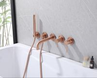 Смеситель для ванны Abber Wasser Kreis AF8130MRG Розовое золото матовое — фото 3, Смеситель для ванны