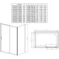 Душевая стенка Vincea Alpha 90 VSG-3AL900CLB профиль Черный стекло прозрачное — фото 3, Боковые стенки