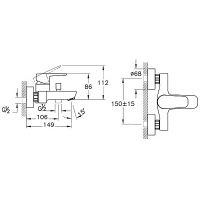 Товар: Смеситель для ванны Vitra Flow Soft A4294636EXP Черный матовый - фото 2 Смеситель для ванны Vitra Flow Soft A4294636EXP Черный матовый — фото 2, Смеситель для ванны