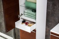 Шкаф пенал Ravak Clear 40 L X000000761 подвесной Белый — фото 6, Пеналы для ванной комнаты