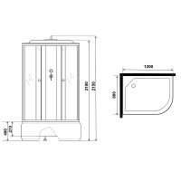 Душевая кабина Niagara Eco NG-7510-14L 120х80 без гидромассажа — фото 13, Душевые кабины