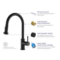 Смеситель для кухни Timo Saona 2316/03FL Черный — фото 6, Смесители для кухни