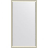 Зеркало Evoform Definite Floor 200х109 BY 6042 в багетной раме - Белая кожа с хромом 78 мм — фото 1, Мебель для ванной