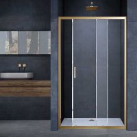 Товар: Душевая дверь Vincea Alpha 150 VDS-3AL150CLG профиль Брашированное золото стекло прозрачное - фото 1 Душевая дверь Vincea Alpha 150 VDS-3AL150CLG профиль Брашированное золото стекло прозрачное — фото 1, Раздвижные душевые двери