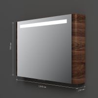 Зеркальный шкаф AM.PM Sensation 100 M30MCX1001NF Орех — фото 8, Зеркальные шкафы в ванную