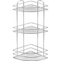 Полка корзина Tekno-tel BK023 угловая Хром — фото 1, Полки для ванной и душа