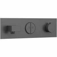 Смеситель для душа Vincea VSCV-422TGM с термостатом Вороненая сталь — фото 1, Смеситель для душа