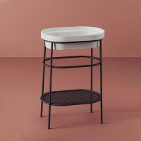 Консоль под раковину Artceram Fuori 60 ACA055 17 Черная матовая — фото 1, Консоли для раковины