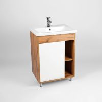 Товар: Тумба под раковину VIANT Бостон 70 VBOS70CO-T1ST Белая Дуб Вотан - фото 2 Тумба под раковину VIANT Бостон 70 VBOS70CO-T1ST Белая Дуб Вотан — фото 2, Мебель для ванной