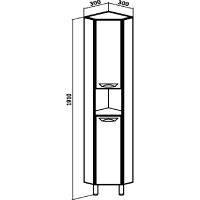 Товар: Шкаф пенал Runo Эконом 30 00000000290 угловой Белый - фото 3 Шкаф пенал Runo Эконом 30 00000000290 угловой Белый — фото 3, Пеналы для ванной комнаты