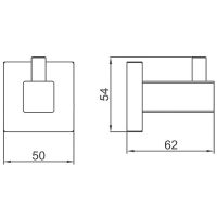 Крючок D-Lin D281222 Черный матовый — фото 2, Крючки для полотенец