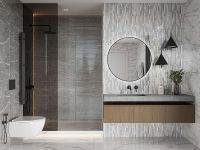 Керамическая плитка Gracia Ceramica Modello Grey Серый 04 010100001532 настенная 25х60 см — фото 9, Керамическая плитка