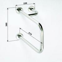 Поручень Bemeta Help 301122111 Нержавеющая сталь — фото 2, Аксессуары для ванной