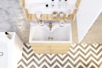 Товар: Тумба с раковиной 1MarKa Mira 60Н У83303 Дуб сонома - фото 5 Тумба с раковиной 1MarKa Mira 60Н У83303 Дуб сонома — фото 5, Тумбы с раковиной